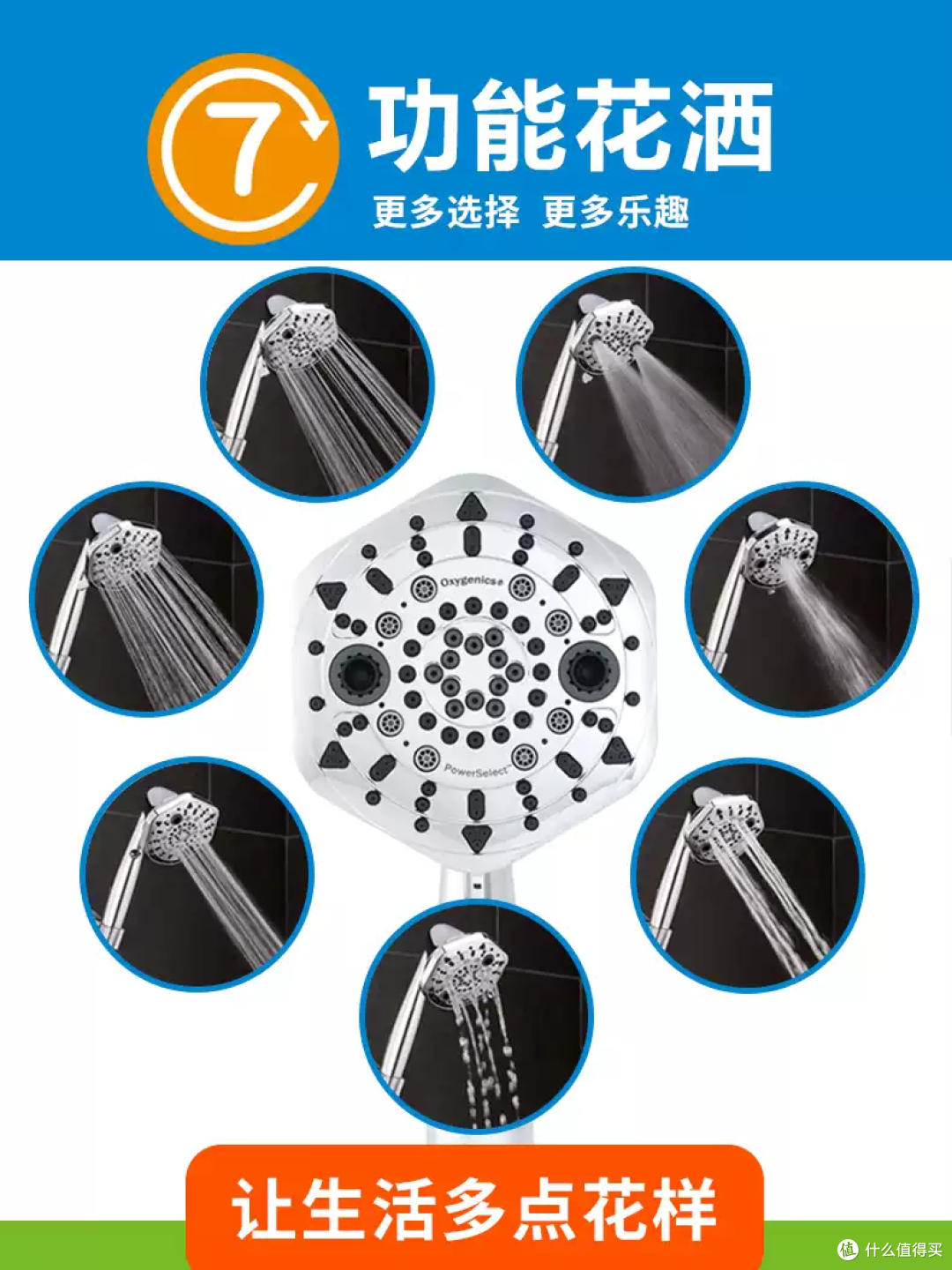 美国Oxygenics瀑布花洒，洗澡像做SPA！