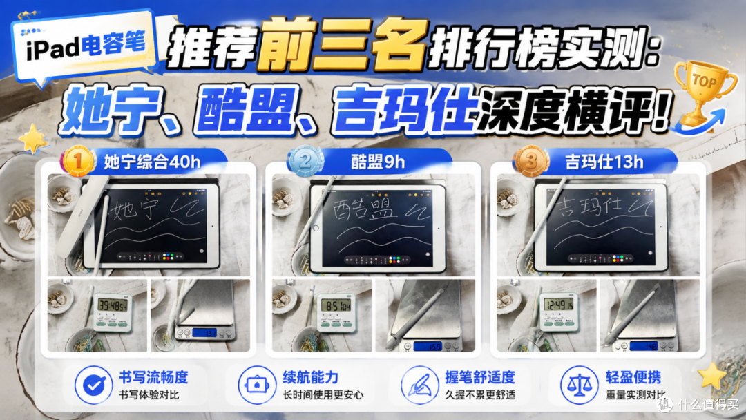 2026年iPad电容笔推荐！她宁、酷盟、吉玛仕平替笔横评一文讲透！