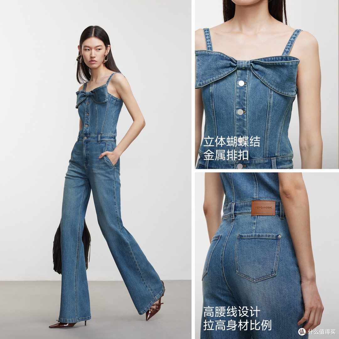 蝴蝶结背带裤！腿长作弊焊身上