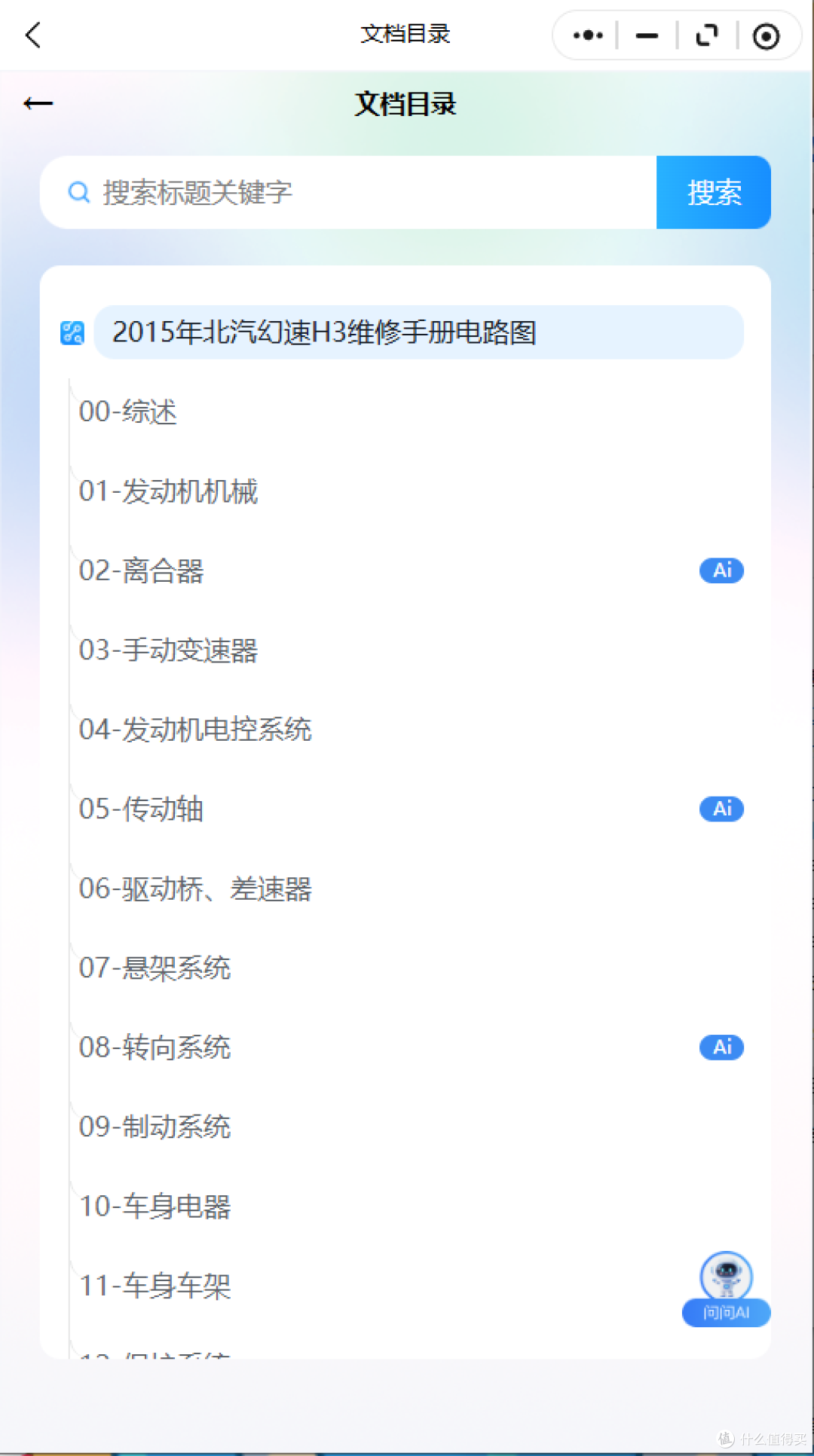 2026年北汽幻速系列维修手册和电路图资料维修资料汽修资料库