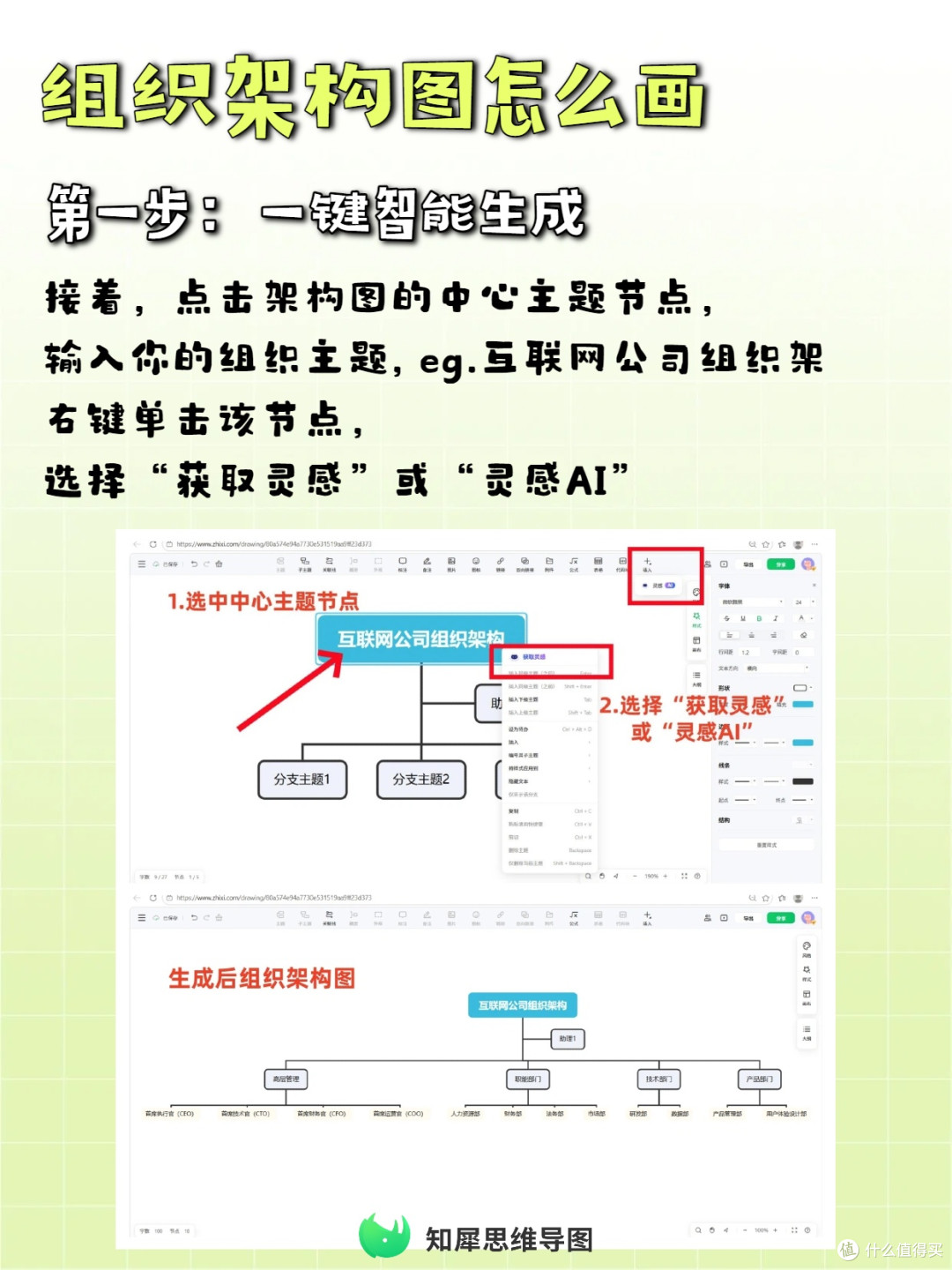 组织结构绘制教程，思维导图实操方法