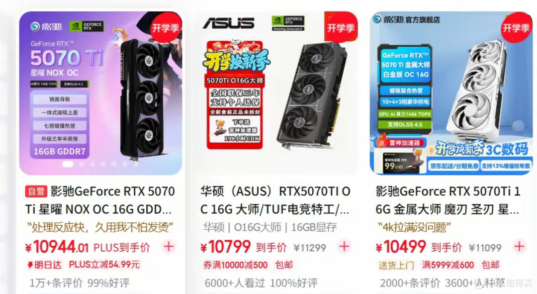 RTX 5080、5070Ti、5070又又又又涨价了!要破2万元的节奏