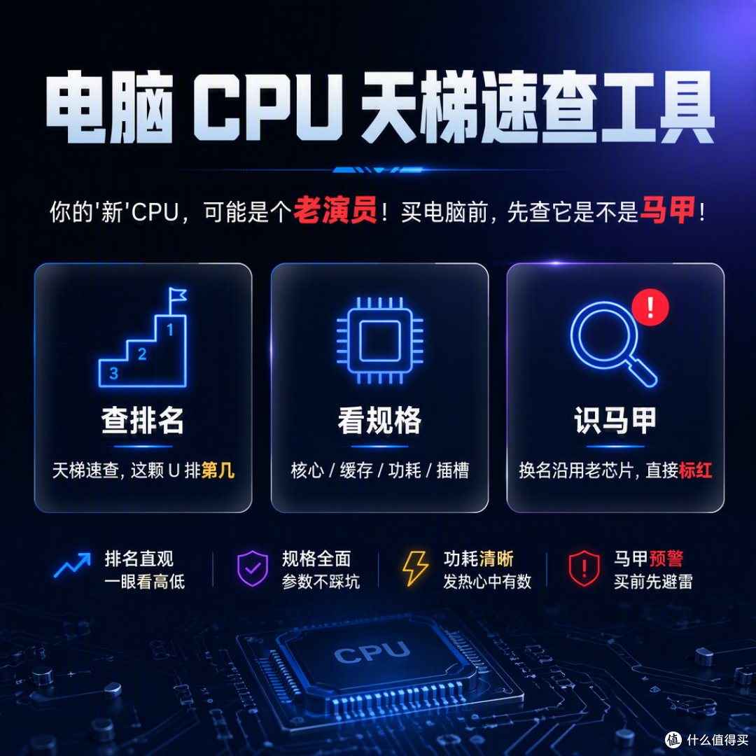 【评论有奖】#马甲CPU你能分清吗# 处理器命名阅读理解开考!聊聊你被马甲处理器“忽悠”的经历赢现金!内含马甲查询工具!