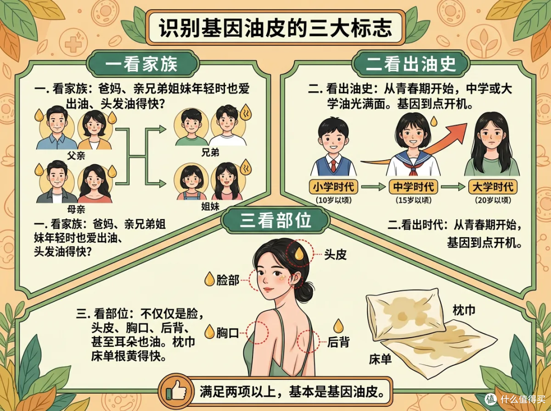 油皮"全家桶":塌头、油脸、背痘,一个都跑不掉!