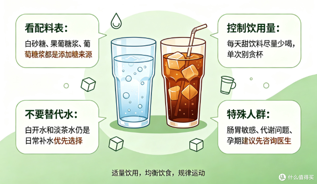 无糖饮料VS有糖饮料，真实健康差别，别被营销带偏