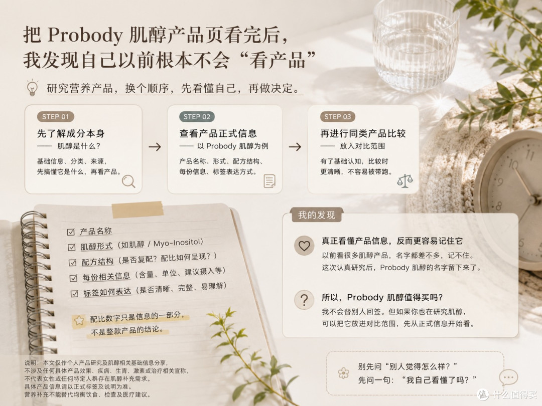 把Probody肌醇产品页看完后，我发现自己以前根本不会“看产品”