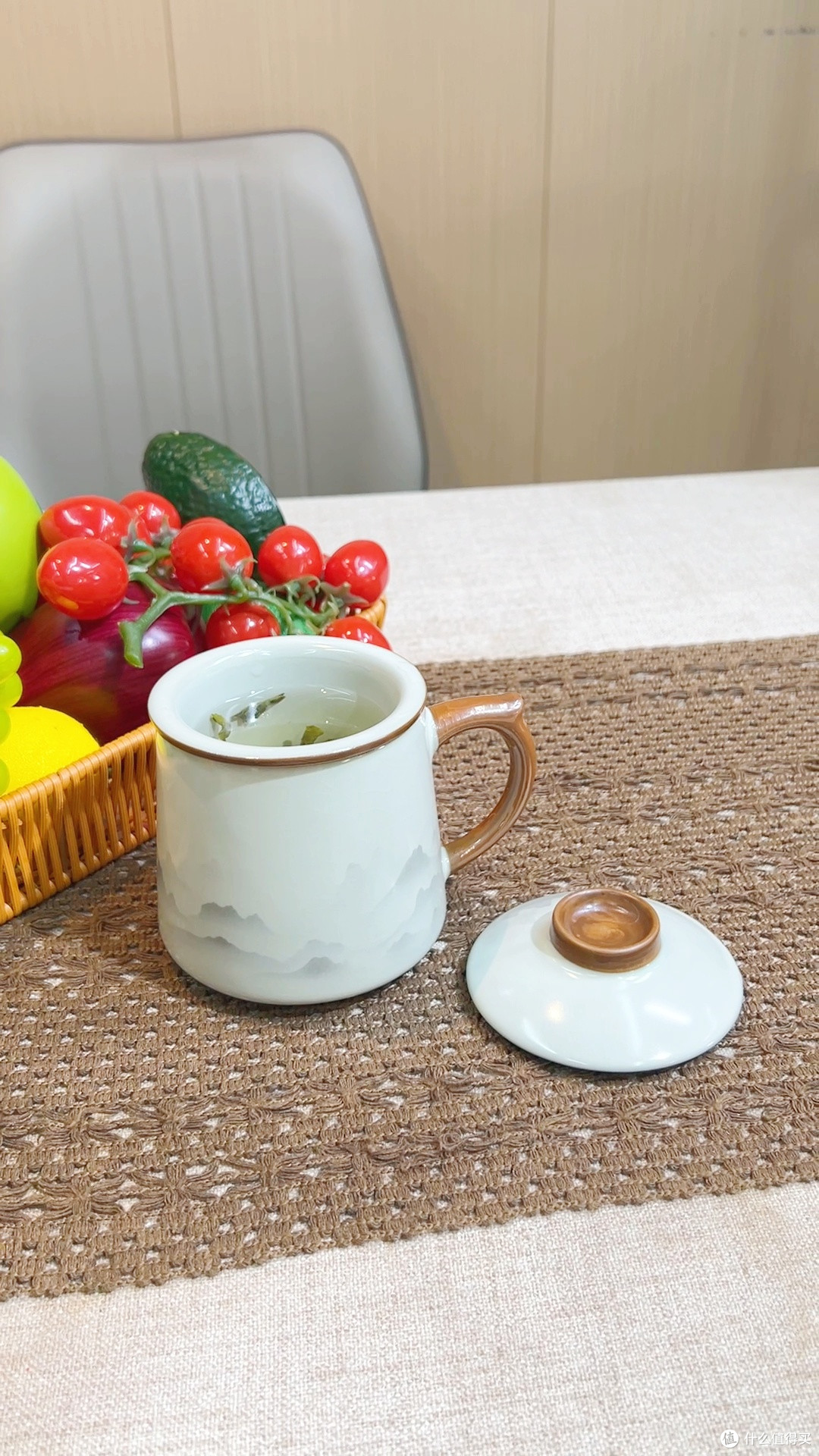 可养纹路上瘾|汝窑茶水分离马克杯日常百搭