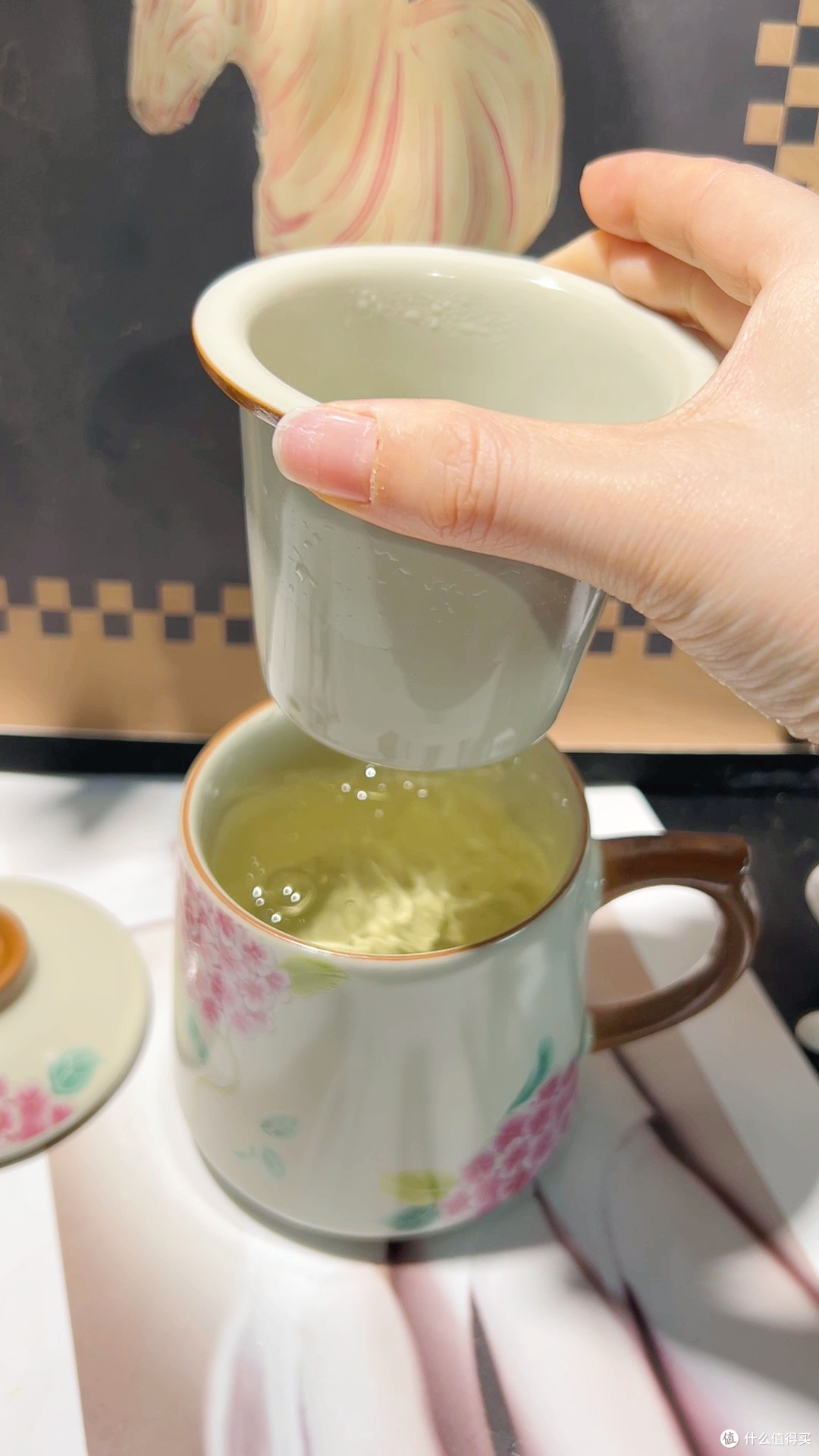 越用越值钱|汝窑开片可养杯中式居家饮茶神器