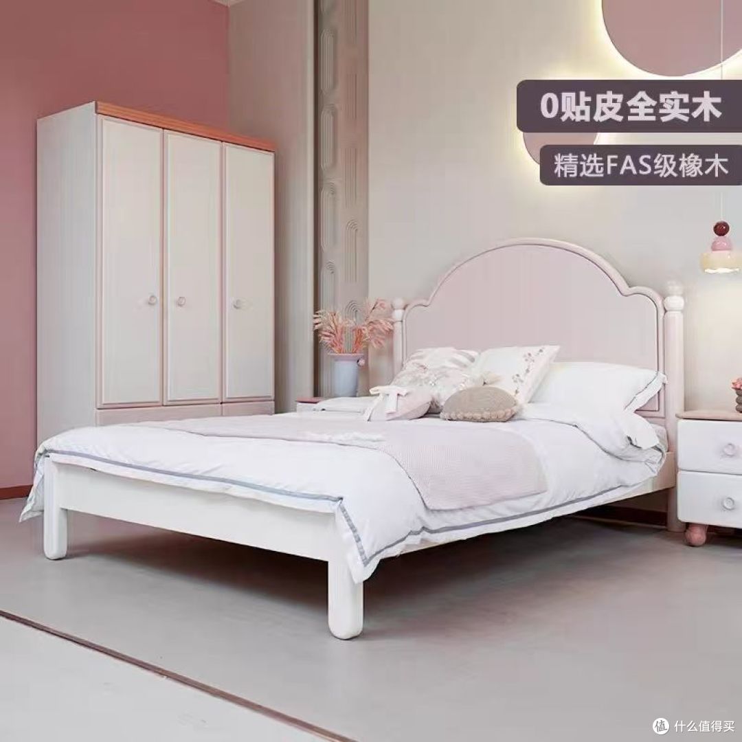 女儿的梦中公主床✨全实木粉色温柔小窝太治愈