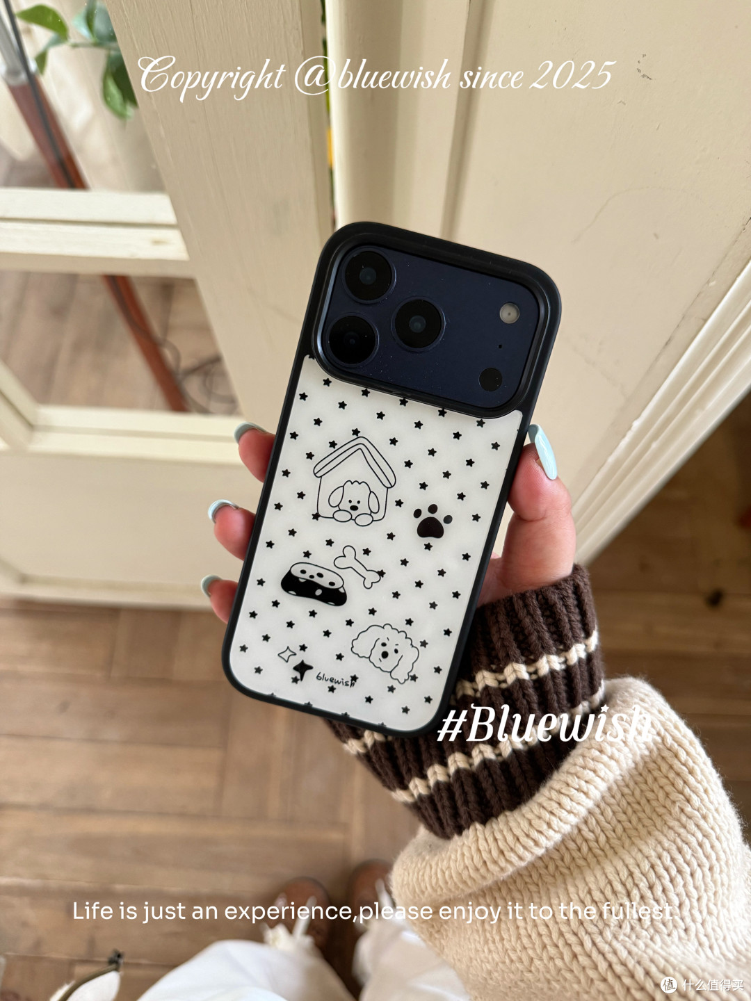 Bluewish波点小狗手机壳:银框质感+小众设计,值不值得入?