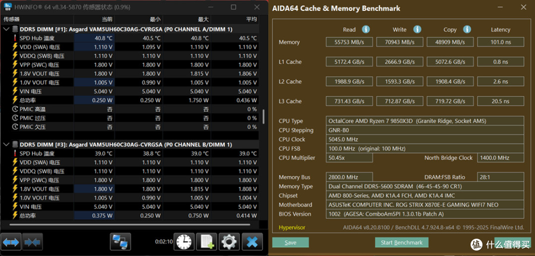 华硕 AP304_ROG X870E-E_阿斯加特女武神&ROG_影驰RTX 5070Ti HOF