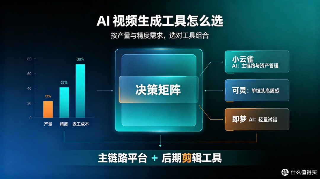 AI 视频生成工具推荐：按产量与精度需求选对组合，别为返工买单