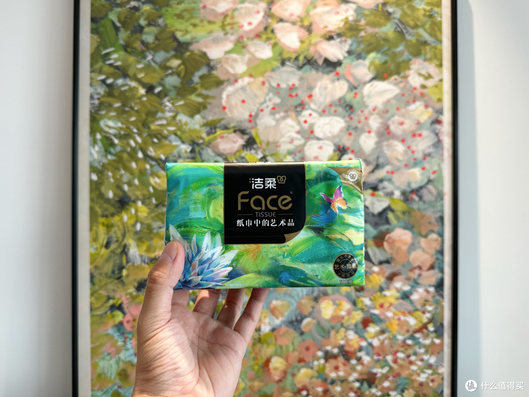 始于颜值,忠于实力!洁柔油画抽纸:四层加厚,湿水强韧,柔软安心