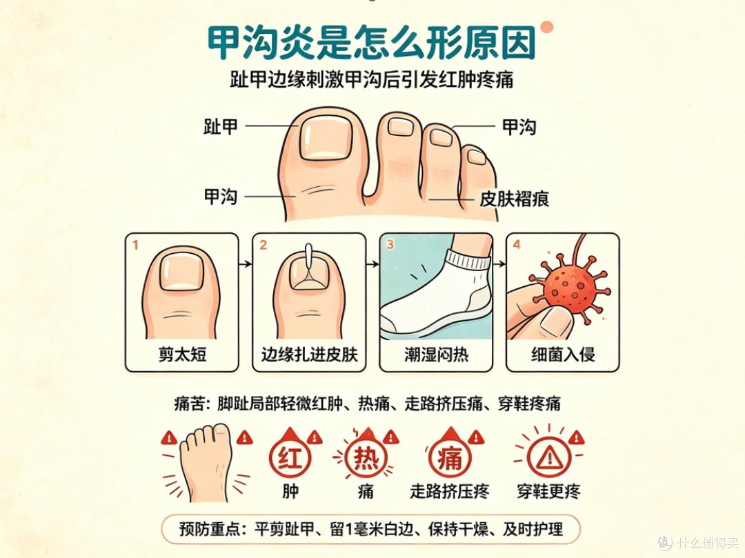 甲沟炎真凶揭秘:不是你不讲卫生,没剪好趾甲,而是剪!太!狠!