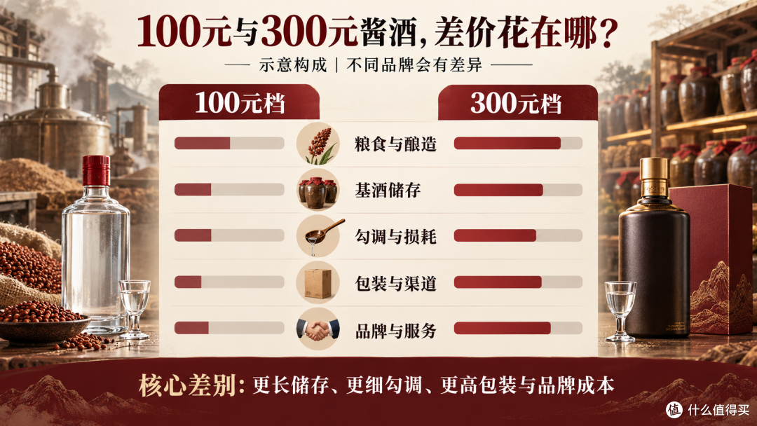同样是酱酒，100块的和300块的差在哪？多花的钱去哪了？