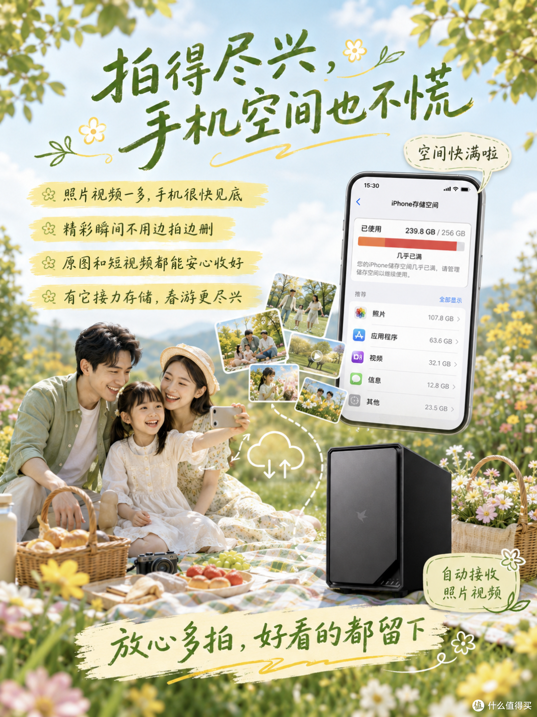 《春游回来第三天,手机提示:储存空间几乎已满》
