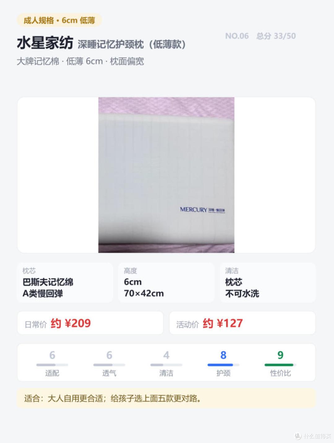 给小学生女儿选枕头，极限6选1