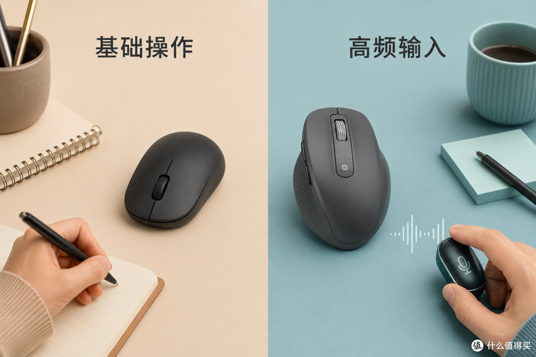 普通办公鼠标和AI语音鼠标怎么选?高频输入人群对比