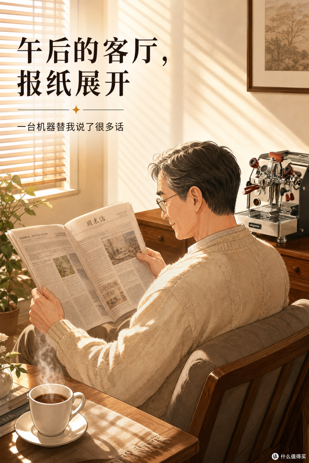 自己都没舍得,却给爸妈配了台咖啡机