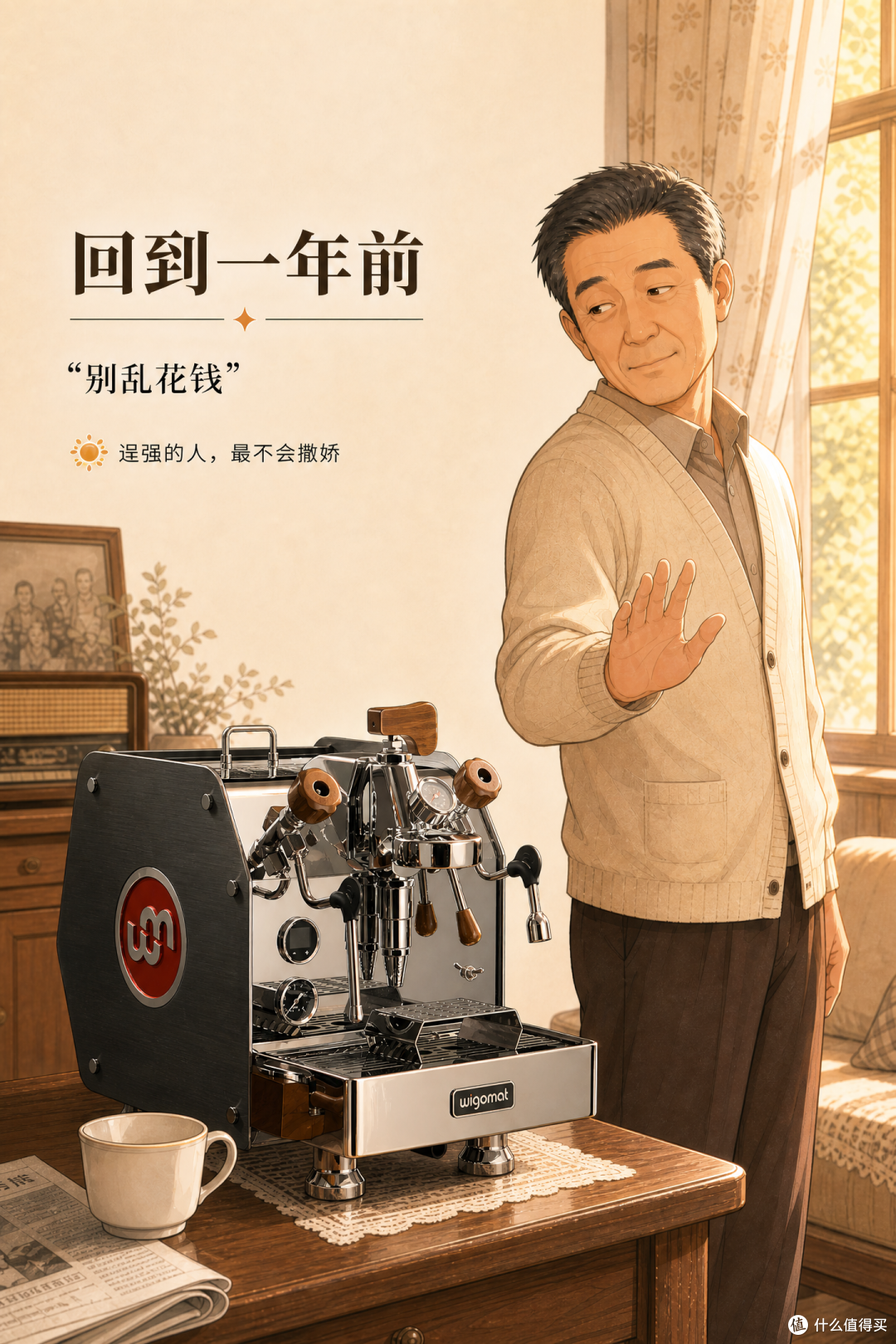 自己都没舍得,却给爸妈配了台咖啡机