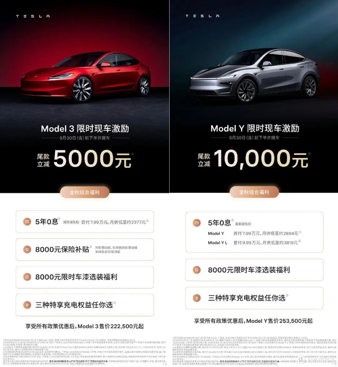 特斯拉大降价!Model Y直减10000元!