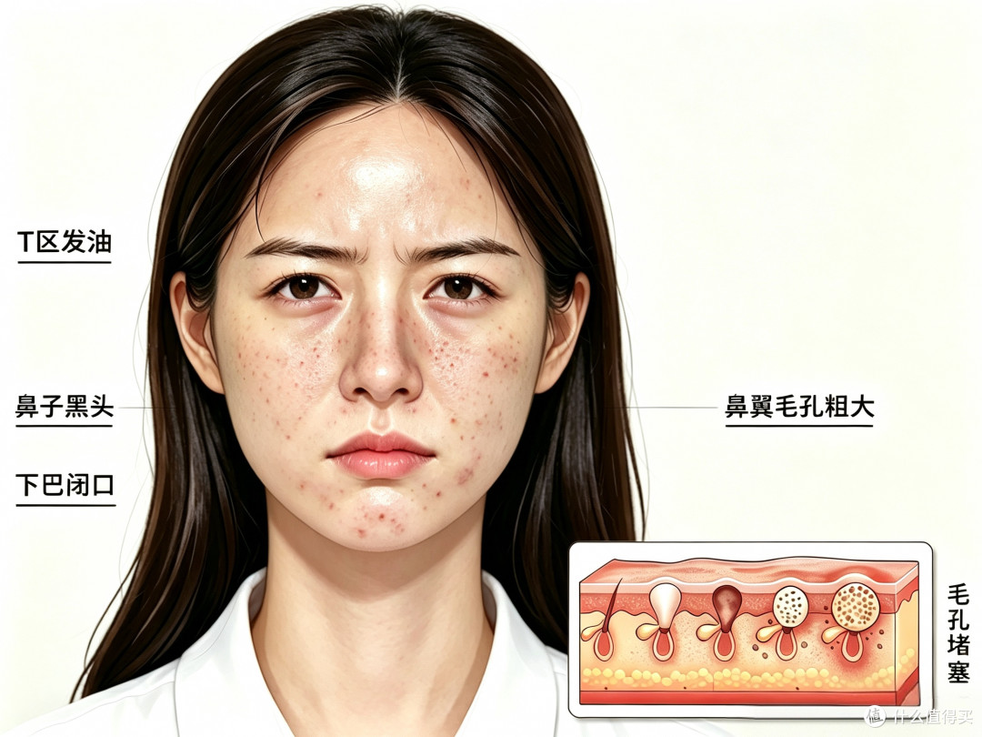 油皮"全家桶":塌头、油脸、背痘,一个都跑不掉!