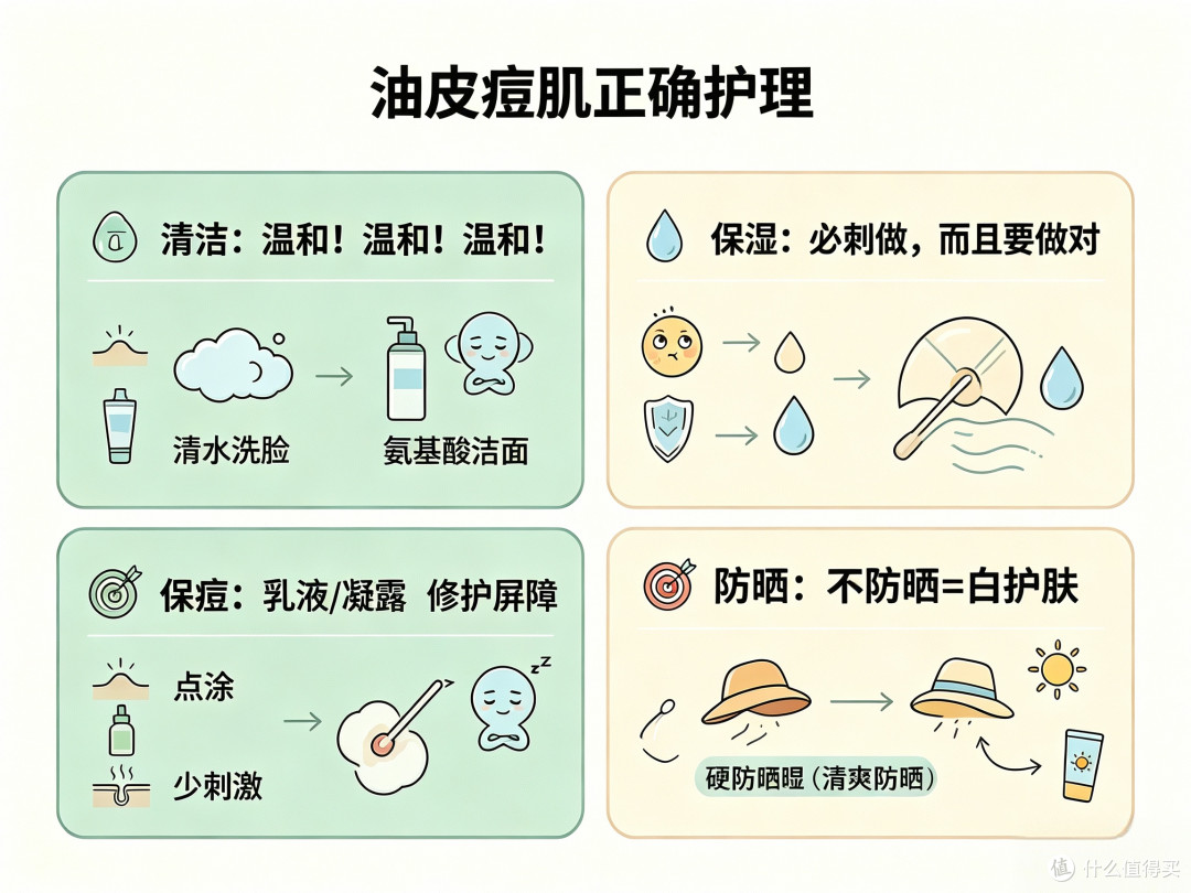 油皮"全家桶":塌头、油脸、背痘,一个都跑不掉!
