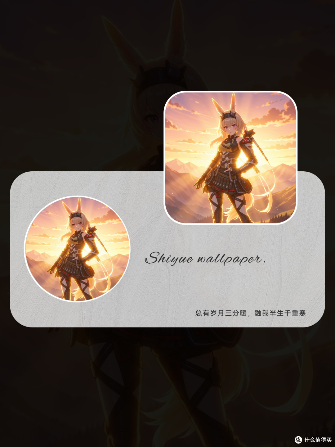 迎着山野落日的武装信使艾维文娜