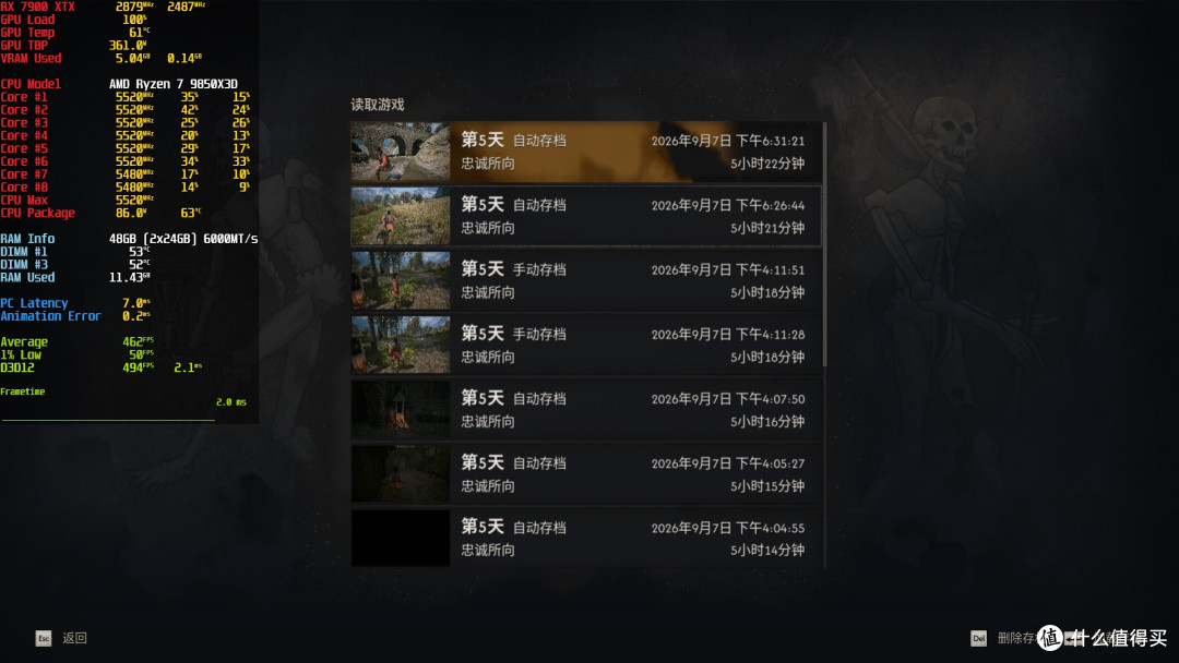 《黎明行者之血》7款A卡实测:门槛不低,9070XT 4K60需开FSR性能