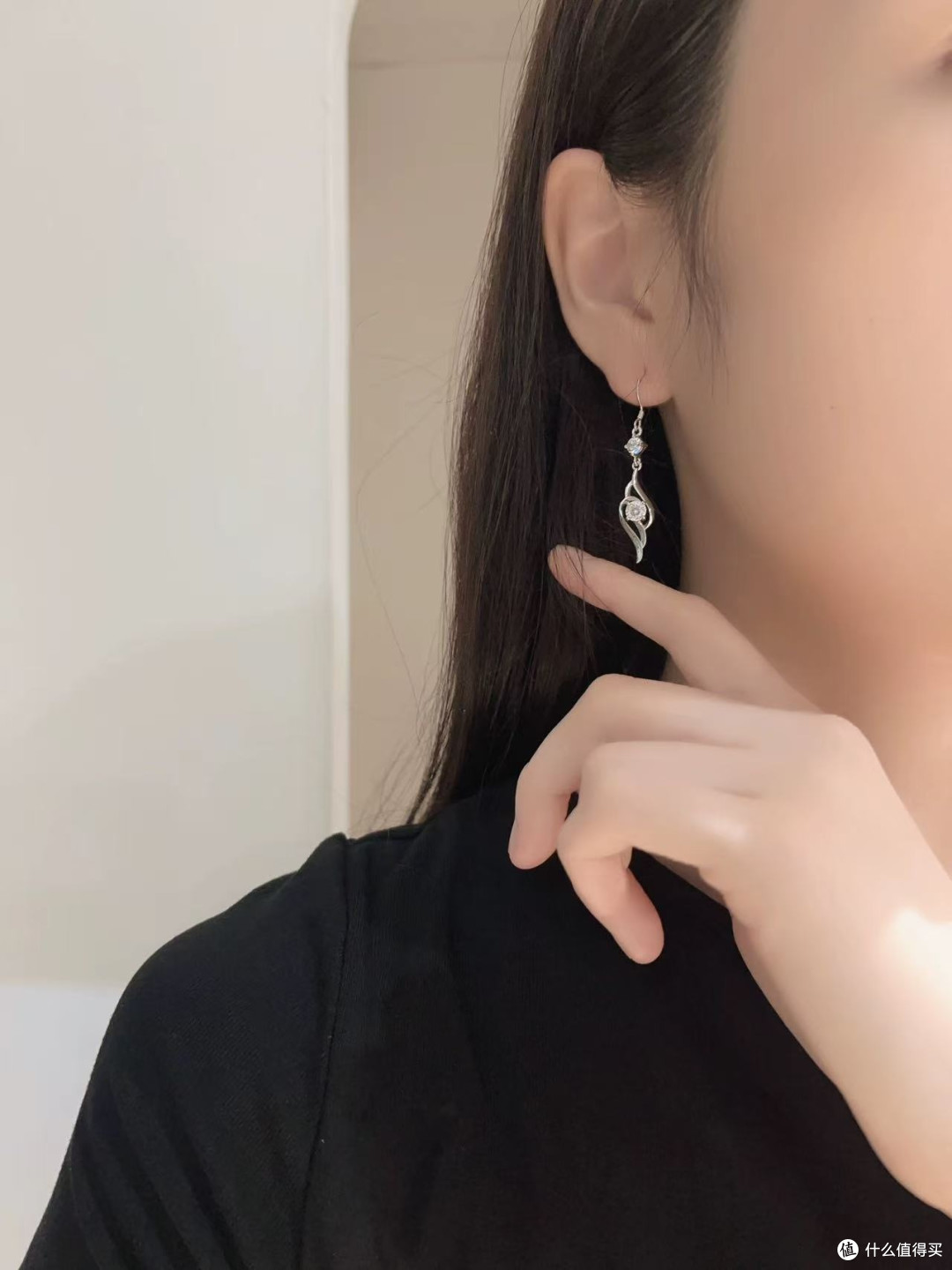 纯银圆圈耳环戴出韩系氛围，高级感不费力