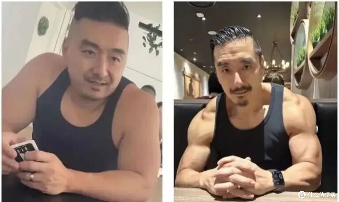何教授开展实验前后的对比照（左为实验前）