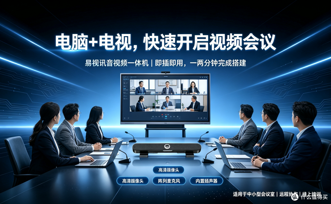 易视讯一体化会议设备|电脑+电视快速搭建视频会议教程