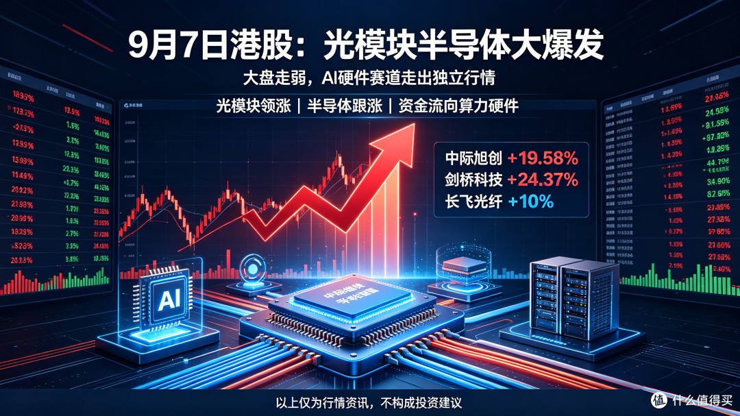9月7日港股大爆发!光模块、半导体走出独立行情