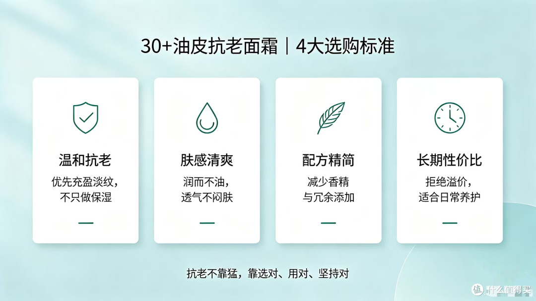 30+油皮抗老面霜选购指南|改善干瘪松弛、胶原流失、细纹问题
