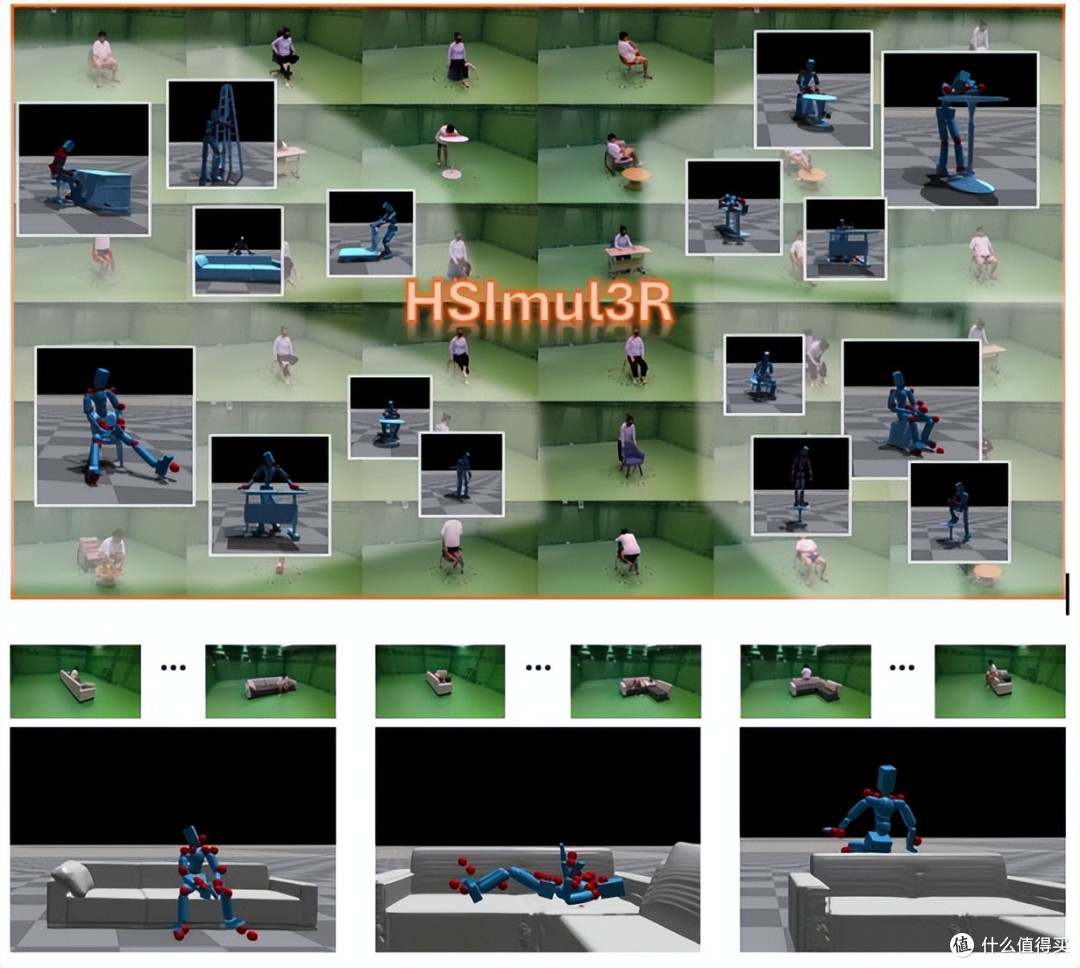 HSIBench 示例及 HSImul3R 对应的仿真结果