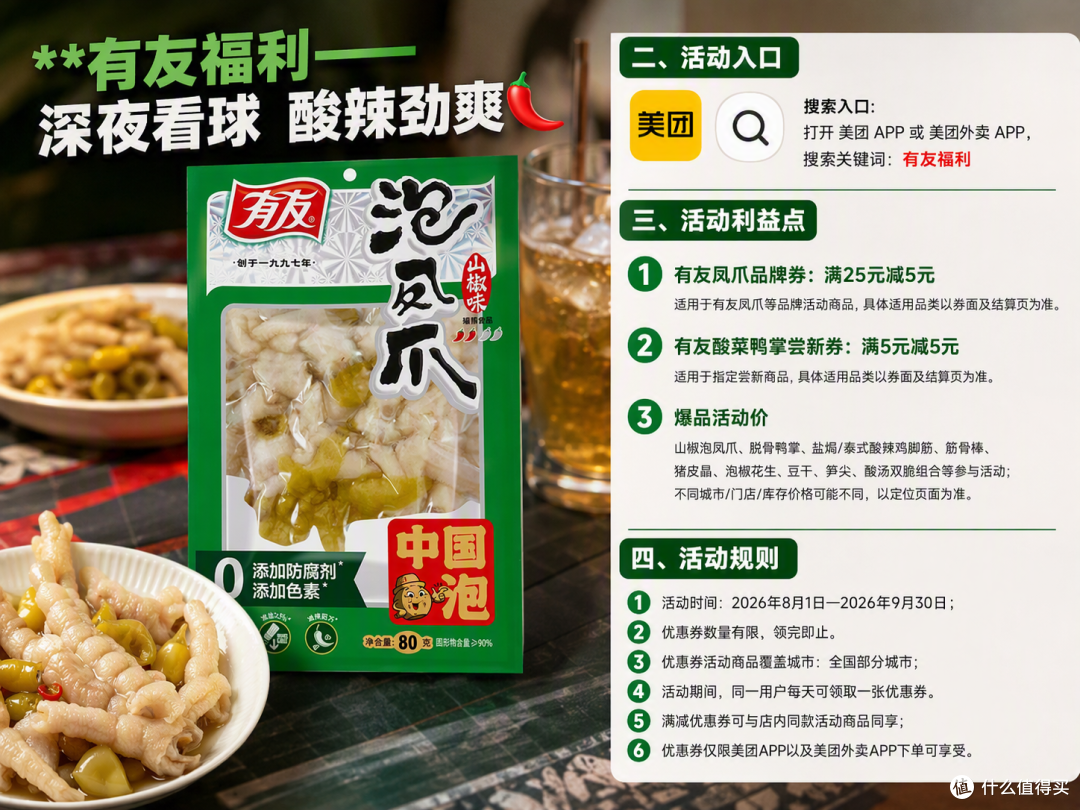 有友福利满减券,点外卖能省多少
