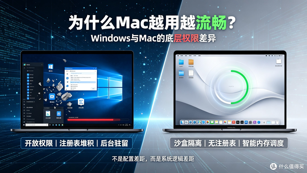 终于懂了!为什么Mac越用越流畅,Windows用半年就卡?