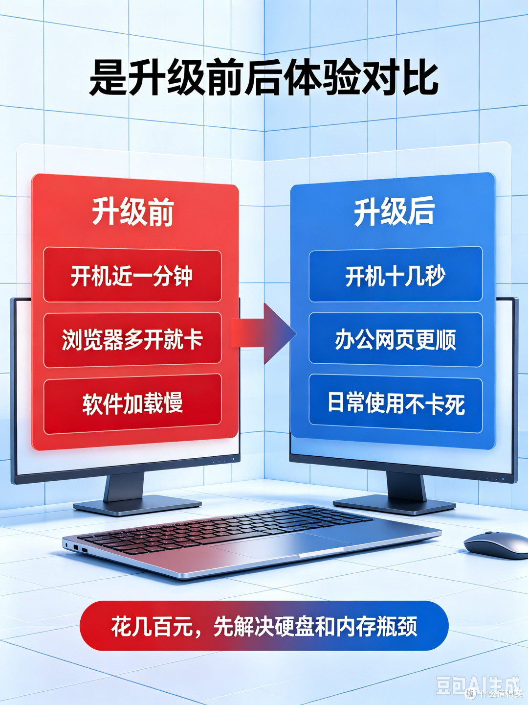 老电脑加内存换SSD，500元让它再战三年