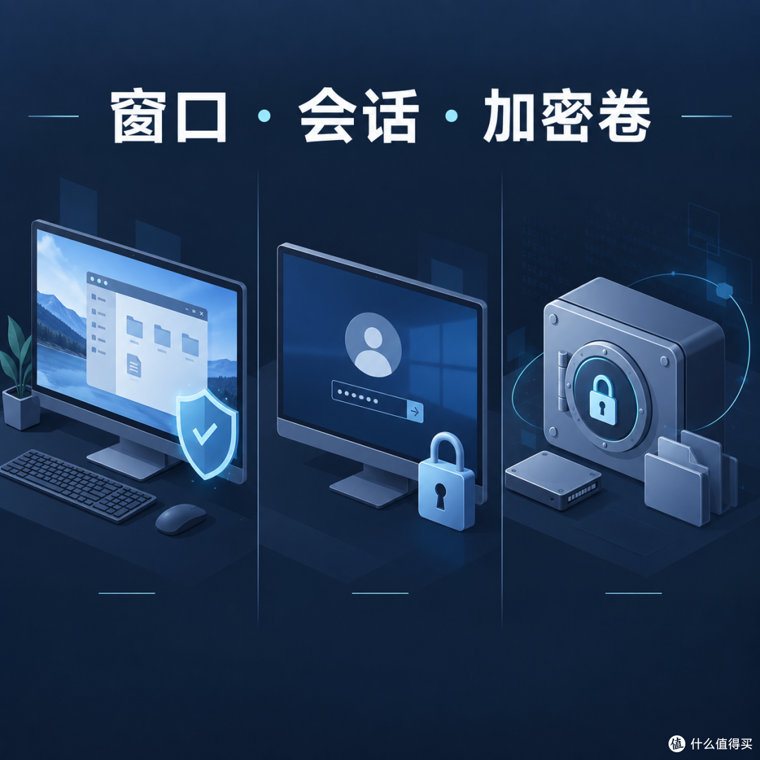 锁屏、老板键和加密软件分别保护什么