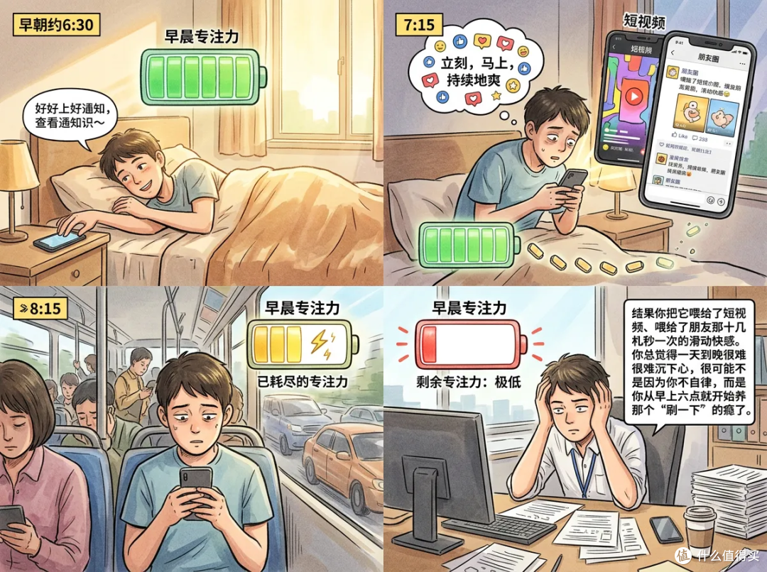 千万别一睁眼就看手机!千万不要!毁眼睛只是顺带的