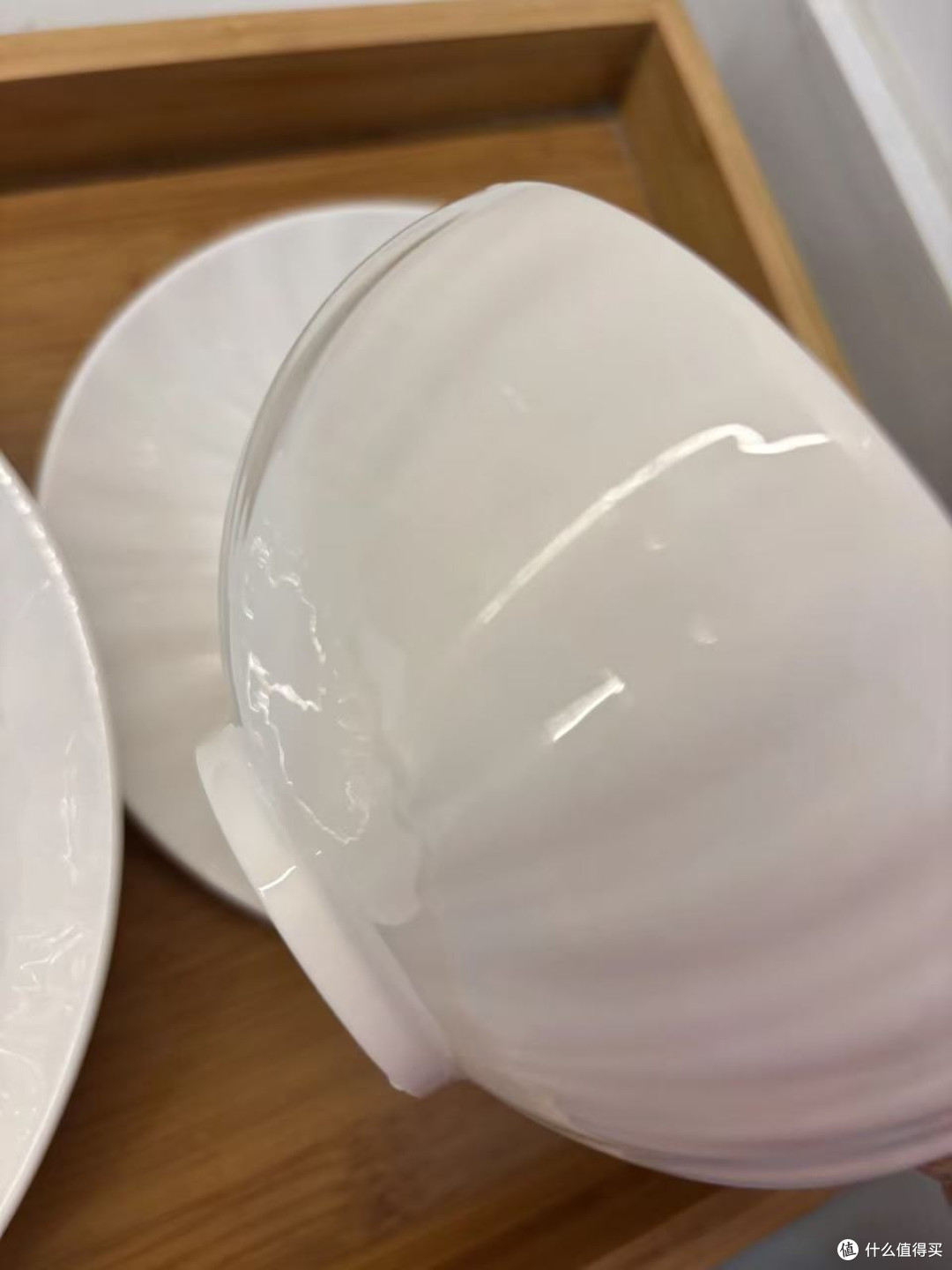 高级感浮雕白瓷碗家用北欧风陶瓷餐具碗