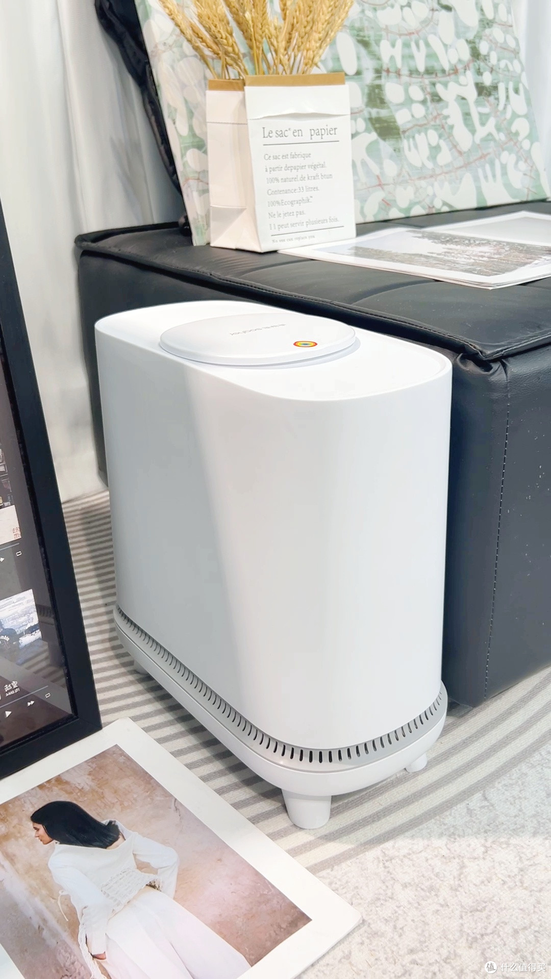 按压翻盖不脏手 佳帮手垃圾桶客厅厨房都适用