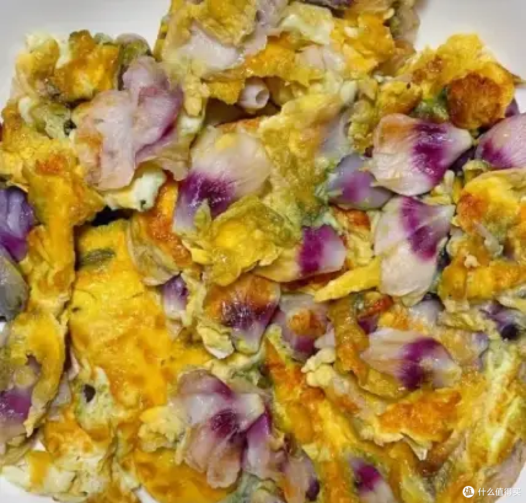 木槿花煎蛋,简单烹制品尝时令独特鲜味