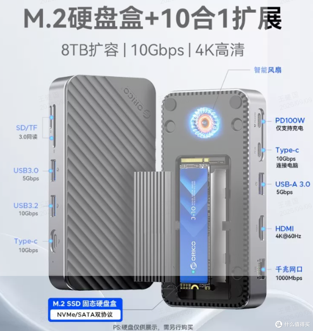 扩展坞（连接线可拔插）（typeC 网络口 usb-A ）