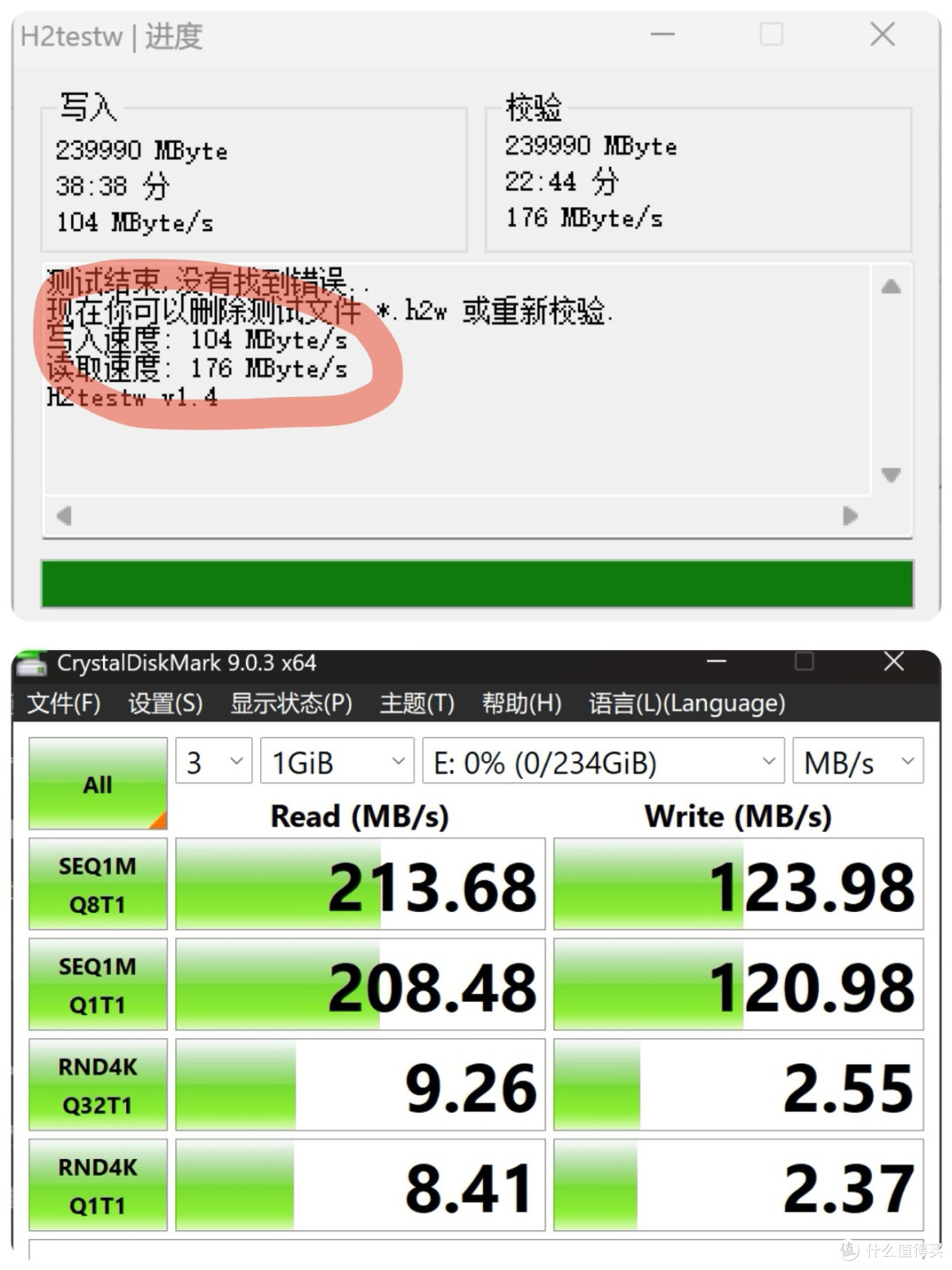 H2testw结果
