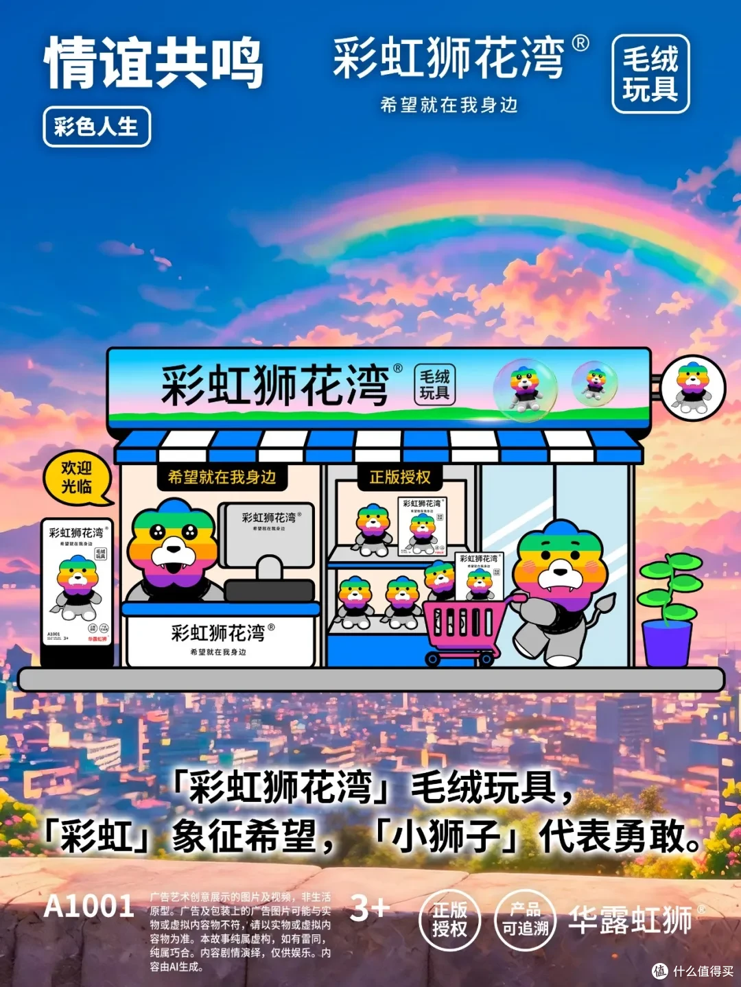 彩色人生：情谊共鸣，让「相遇」成为记忆，「彩虹狮花湾」毛绒玩具