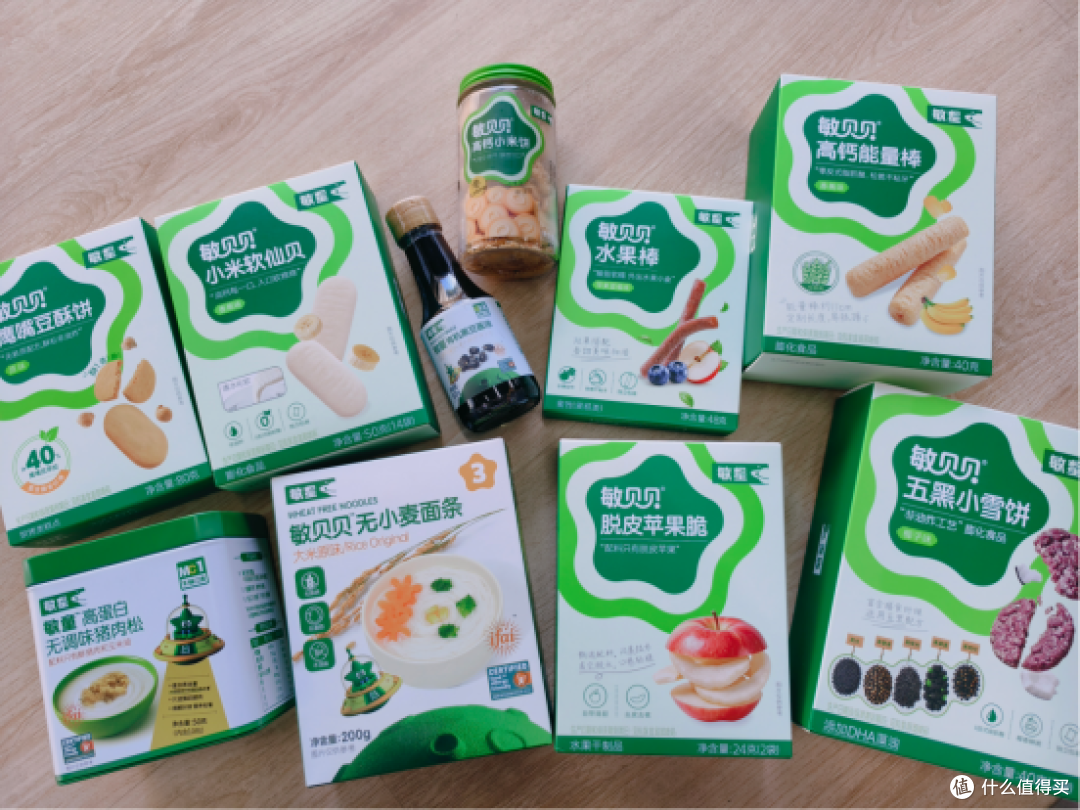 敏宝买零食,敏星全品类梳理,米面/饼干/溶豆/肉肠/果干一站配齐