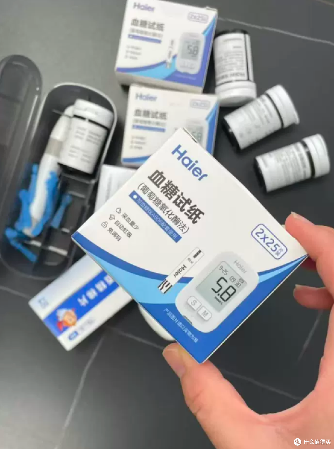 海尔A606血糖仪值不值得买？四电极加氧化酶试纸配置拆解