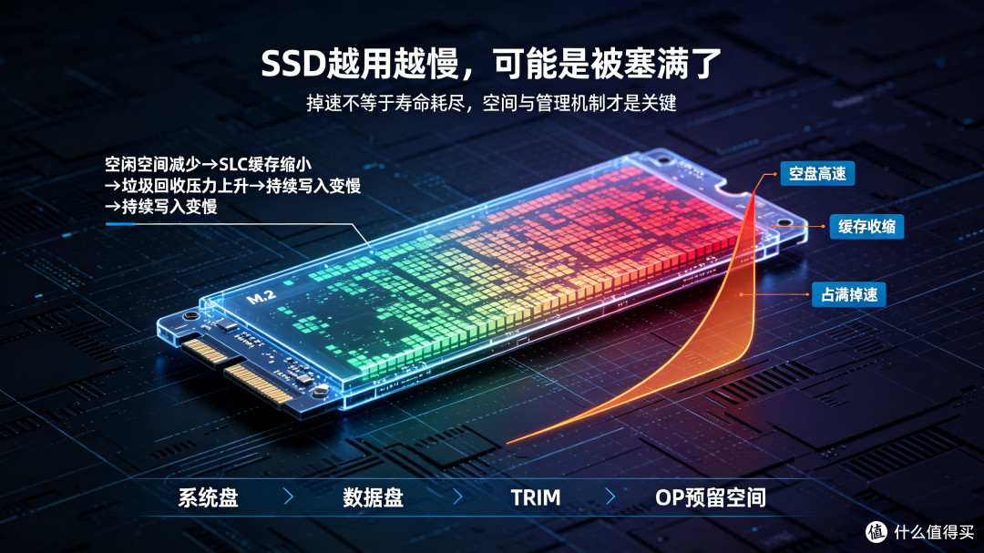 固态硬盘越用越慢,不全是老化,大部分是被“塞满”拖垮性能