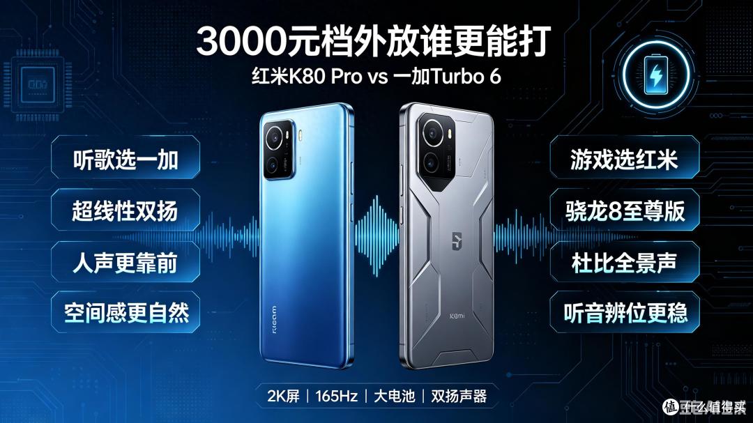 3000元换机:红米K80 Pro和一加Turbo 6,外放差距比跑分关键